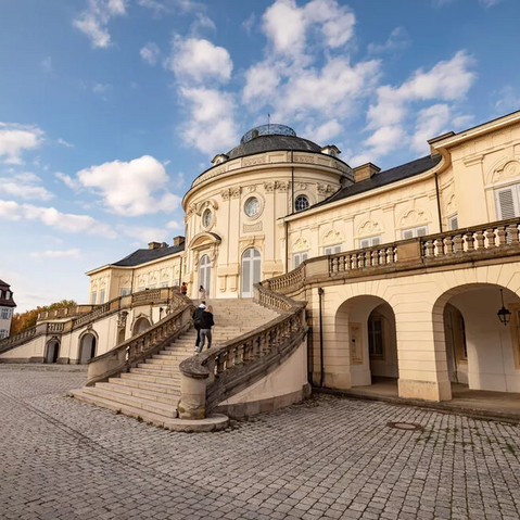Treppenaufgang von Schloss Solitude