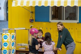 Der Bauwagen in Esslingen am Neckar im Rahmen des Projekts SPIEL:RAUM der KulturRegion Stuttgart 2021-2022