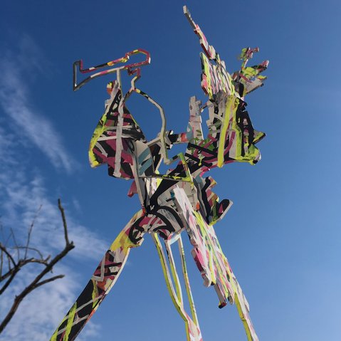 Kunstprojekt "Tagdieb" von Roland Schmitz beim Festival "Drehmoment" der KulturRegion Stuttgart 2018
