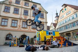 Der Bauwagen in Vaihingen an der Enz im Rahmen des Projekts SPIEL:RAUM der KulturRegion Stuttgart 2021-2022