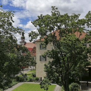 Blick von Bastion über den Vogtshausgarten