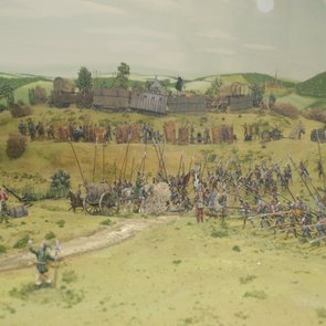 Blick auf Gemälde zum Bauernkrieg