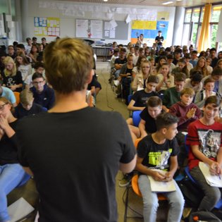Workshop mit Lars Ruppel in Ditzingen im Rahmen des Projekts #sprichklartext der KulturRegion Stuttgart 2017
