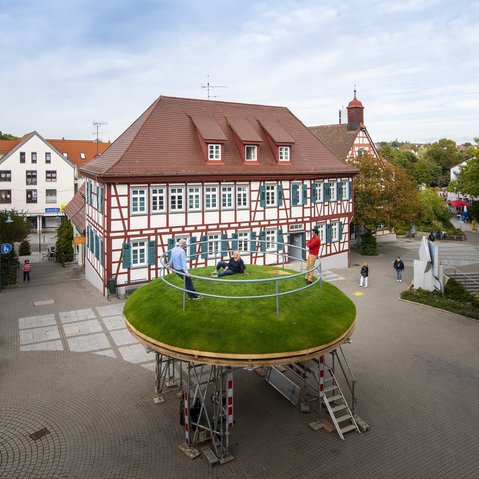Kunstprojekt "Die Insel" von Christian Hasucha beim Festival „Unter Beobachtung“ der KulturRegion Stuttgart 2020