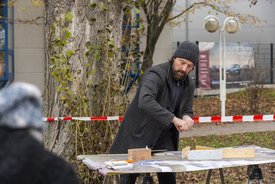 Der Bauwagen in Gerlingen im Rahmen des Projekts SPIEL:RAUM der KulturRegion Stuttgart 2021-2022