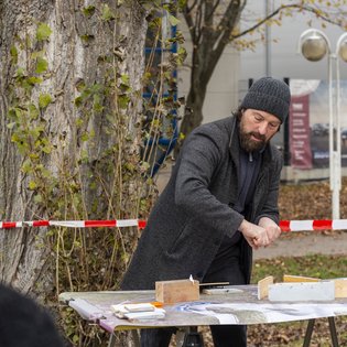 Der Bauwagen in Gerlingen im Rahmen des Projekts SPIEL:RAUM der KulturRegion Stuttgart 2021-2022