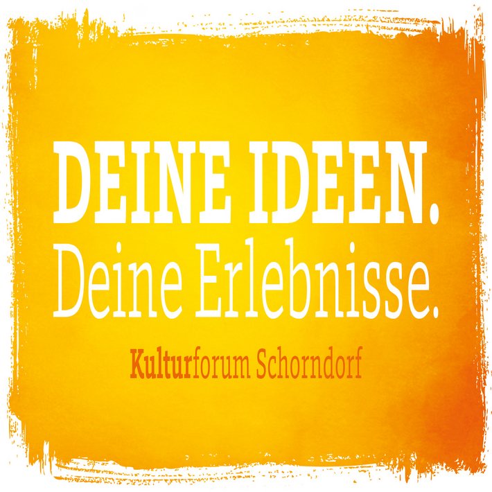 Grafik mit dem Text: Deine Ideen. Deine Erlebnisse.