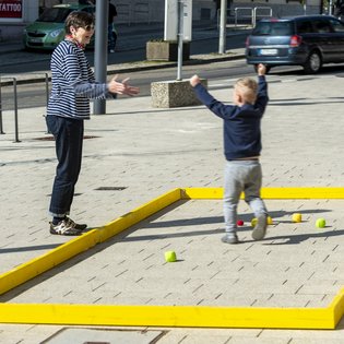 Der Bauwagen in Winnenden im Rahmen des Projekts SPIEL:RAUM der KulturRegion Stuttgart 2021-2022
