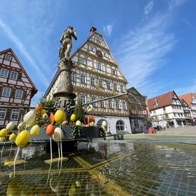 Der Marktplatz an Ostern