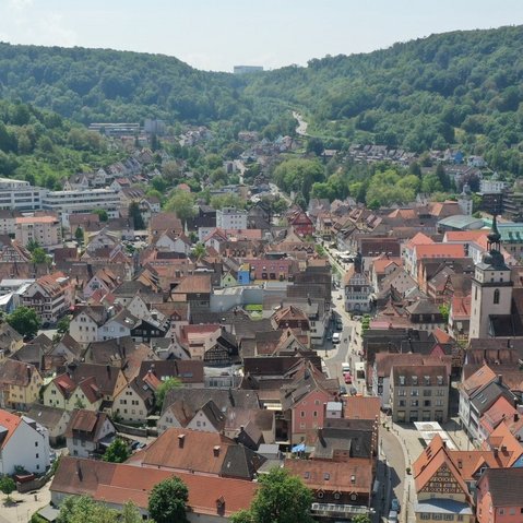 Stadtansicht auf Künzelsau
