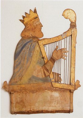 Wirtshausschild, das König David zeigt