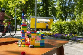 Der Bauwagen in Marbach am Neckar im Rahmen des Projekts SPIEL:RAUM der KulturRegion Stuttgart 2021-2022