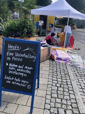 „Eine Unterhaltung im Freien“ in Nürtingen im Rahmen des Projekts SPIEL:RAUM der KulturRegion Stuttgart 2021-2022