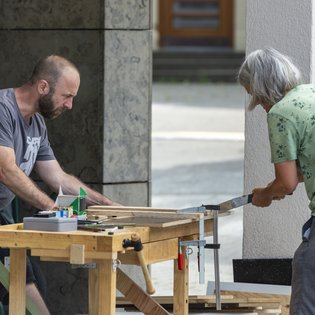 Der Bauwagen in Ditzingen im Rahmen des Projekts SPIEL:RAUM der KulturRegion Stuttgart 2021-2022