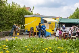 Der Bauwagen in Bad Boll im Rahmen des Projekts SPIEL:RAUM der KulturRegion Stuttgart 2021-2022