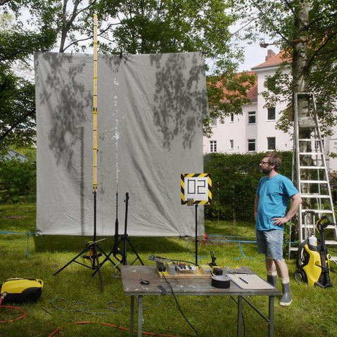 Kunstprojekt "Wasserorgel von Winnenden" von Niklas Roy beim Festival "Drehmoment" der KulturRegion Stuttgart 2018