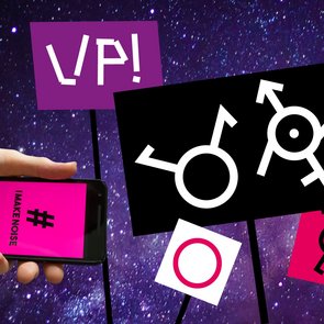 Kunstrprojekt "Purple Noise – UP!" von Cornelia Sollfrank beim Festival "Drehmoment" der KulturRegion Stuttgart 2018