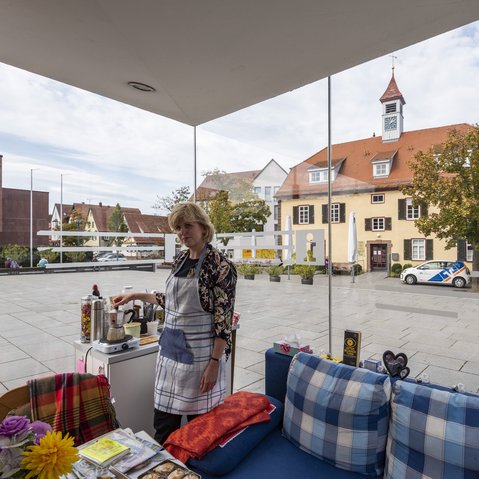 Kunstprojekt "Airpnp" von Barbara Ungepflegt beim Festival „Unter Beobachtung“ der KulturRegion Stuttgart 2020