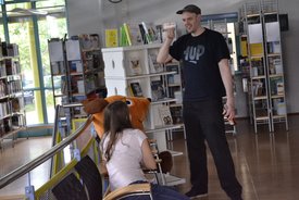 Workshop mit Bas Böttcher in Ditzingen im Rahmen des Projekts #sprichklartext der KulturRegion Stuttgart 2017