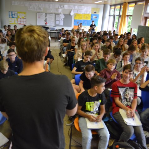 Workshop in Ditzingen im Rahmen des Projekts #sprichklartext der KulturRegion Stuttgart 2017