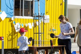 Der Bauwagen in Winnenden im Rahmen des Projekts SPIEL:RAUM der KulturRegion Stuttgart 2021-2022