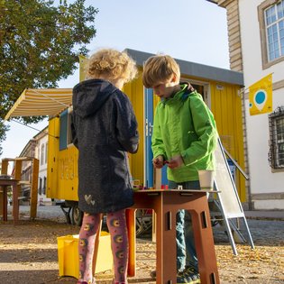 Der Bauwagen in Esslingen am Neckar im Rahmen des Projekts SPIEL:RAUM der KulturRegion Stuttgart 2021-2022