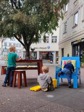 Der Bauwagen in Esslingen am Neckar im Rahmen des Projekts SPIEL:RAUM der KulturRegion Stuttgart 2021-2022