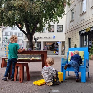 Der Bauwagen in Esslingen am Neckar im Rahmen des Projekts SPIEL:RAUM der KulturRegion Stuttgart 2021-2022
