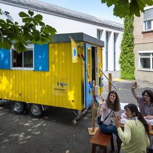 Der Bauwagen in Göppingen im Rahmen des Projekts SPIEL:RAUM der KulturRegion Stuttgart 2021-2022