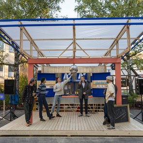 Kunstprojekt "Zukunftsstätte Leonberg" von Studio Quack beim Festival ÜBER:MORGEN der KulturRegion Stuttgart