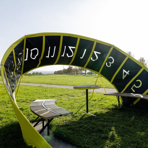 Kunstprojekt "About Tomorrow-Solar Pavilion" von Studierenden der Summerschool, ABK Stuttgart, beim Festival ÜBER:MORGEN der KulturRegion Stuttgart