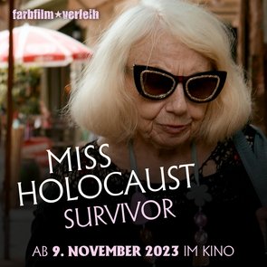 Filmplakat Miss Holocaust Survivor. Es wird eine der Teilnehmerinnen gezeigt.