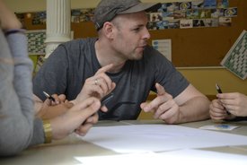 Workshop mit Bas Böttcher in Göppingen im Rahmen des Projekts #sprichklartext der KulturRegion Stuttgart 2017