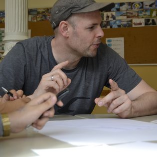 Workshop mit Bas Böttcher in Göppingen im Rahmen des Projekts #sprichklartext der KulturRegion Stuttgart 2017