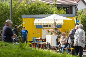 Der Bauwagen in Bad Boll im Rahmen des Projekts SPIEL:RAUM der KulturRegion Stuttgart 2021-2022