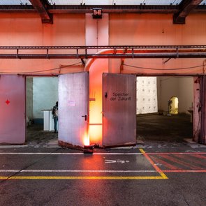 Kunstprojekt "Speicher der Zukunft" von Thomas Rustemeyer und Julian Warner beim Festival ÜBER:MORGEN der KulturRegion Stuttgart