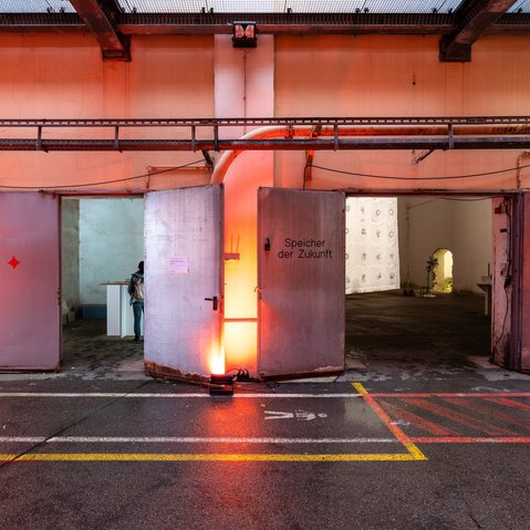 Kunstprojekt "Speicher der Zukunft" von Thomas Rustemeyer und Julian Warner beim Festival ÜBER:MORGEN der KulturRegion Stuttgart