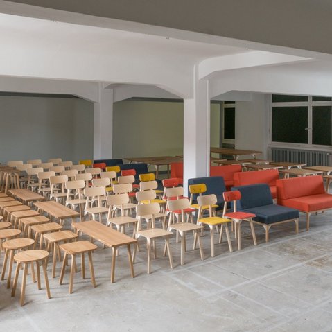 Kunstprojekt "Bracket furniture" von Simon Jones Studio beim Festival "Drehmoment" der KulturRegion Stuttgart 2018