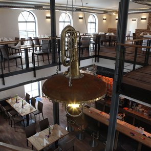 Restaurant im Mauerwerk, Blick von Galerie