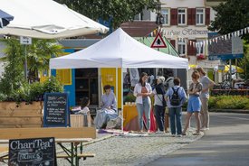 Der Bauwagen in Nürtingen im Rahmen des Projekts SPIEL:RAUM der KulturRegion Stuttgart 2021-2022