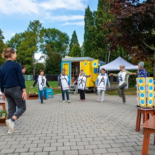 Der Bauwagen in Fellbach im Rahmen des Projekts SPIEL:RAUM der KulturRegion Stuttgart 2021-2022