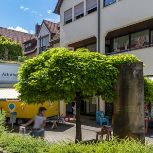 Der Bauwagen in Filderstadt im Rahmen des Projekts SPIEL:RAUM der KulturRegion Stuttgart 2021-2022