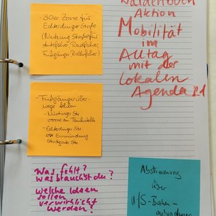 Ideen von Besucher:innen des Bauwagens im Rahmen des Projekts SPIEL:RAUM der KulturRegion Stuttgart 2021-2022