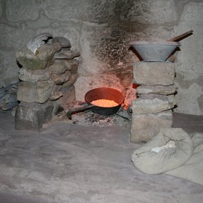 Darstellung Feuerstelle aus der Zeit des Bauernkriegs