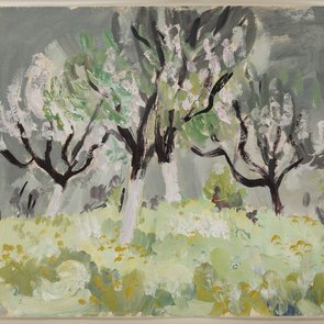 Gemälde von Fritz Ruoff: Baumblüte