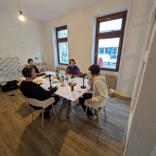 Podcastaufnahme