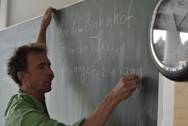 Workshop von Timo Brunke in Vaihingen an der Enz im Rahmen des Projekts #sprichklartext der KulturRegion Stuttgart 2017