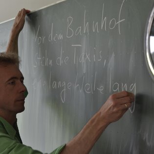 Workshop von Timo Brunke in Vaihingen an der Enz im Rahmen des Projekts #sprichklartext der KulturRegion Stuttgart 2017