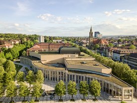 Forum am Schlosspark von oben