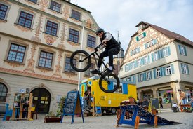 Der Bauwagen in Vaihingen an der Enz im Rahmen des Projekts SPIEL:RAUM der KulturRegion Stuttgart 2021-2022